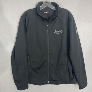 The North Face Soft Shell Jacket Women's 2XL Black Full Zip Peterbilt Logo